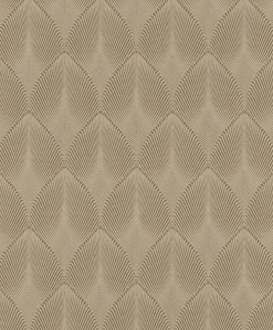 Vliestapete Rasch Blätter 3D braun silber metallic 535822