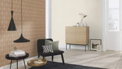 Vliestapete Rasch Blätter 3D braun silber metallic 535822