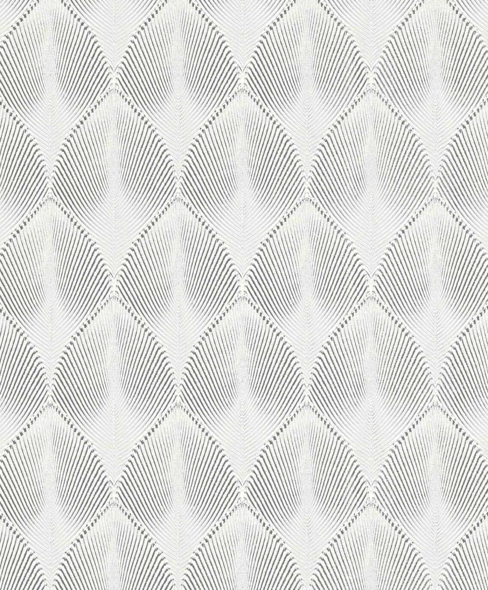 Vliestapete Rasch Blätter 3D weiß silber metallic 535839