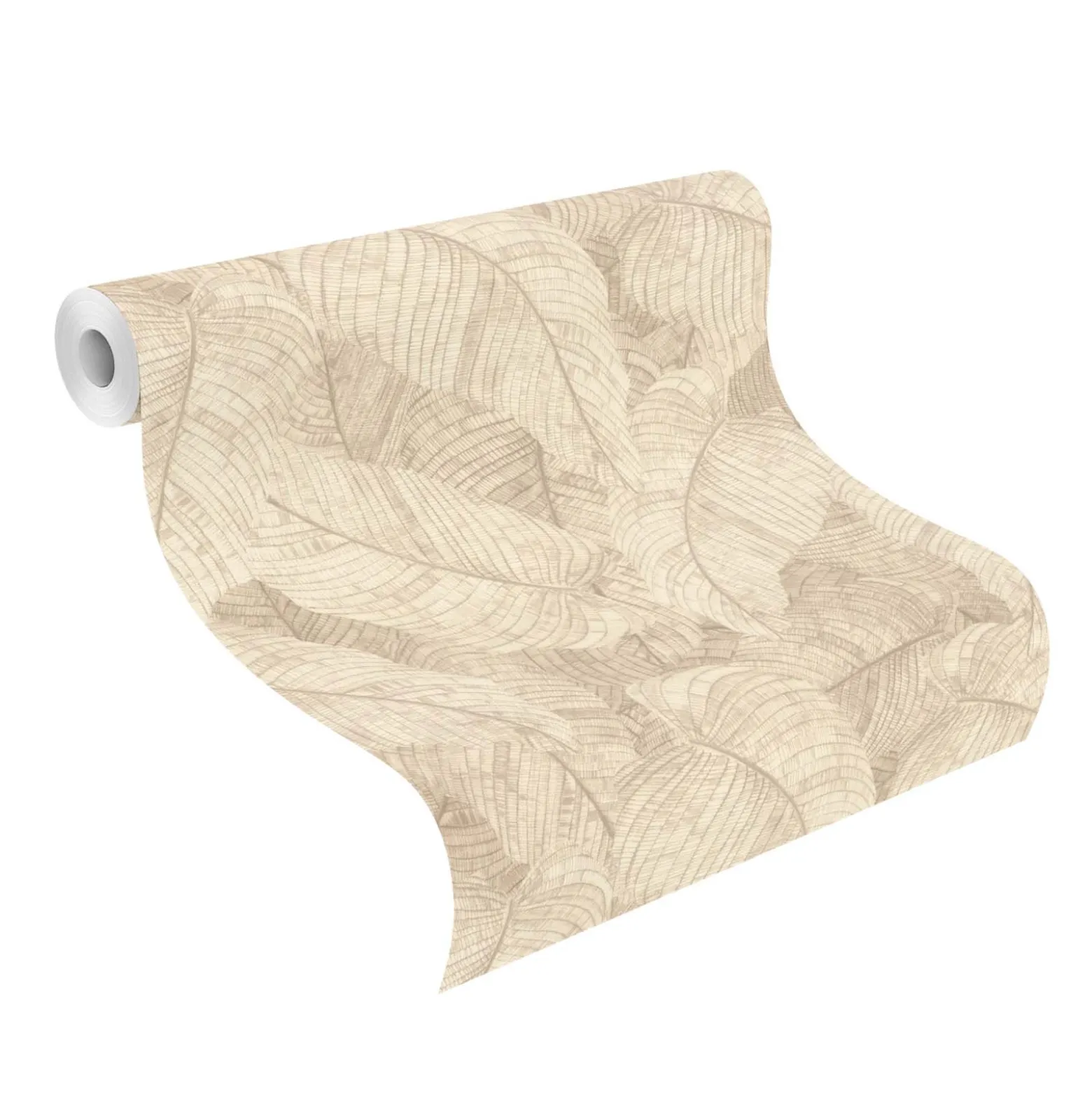 Vliestapete Rasch Blätter Floral Creme Beige 720556