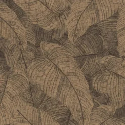 Vliestapete Rasch Blätter Schwarz Gold Metallic 720570