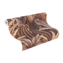 Vliestapete Rasch Blätter Schwarz Braun Beige 689518