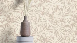Vliestapete Rasch Blätter Tropisch Braun Creme 330311