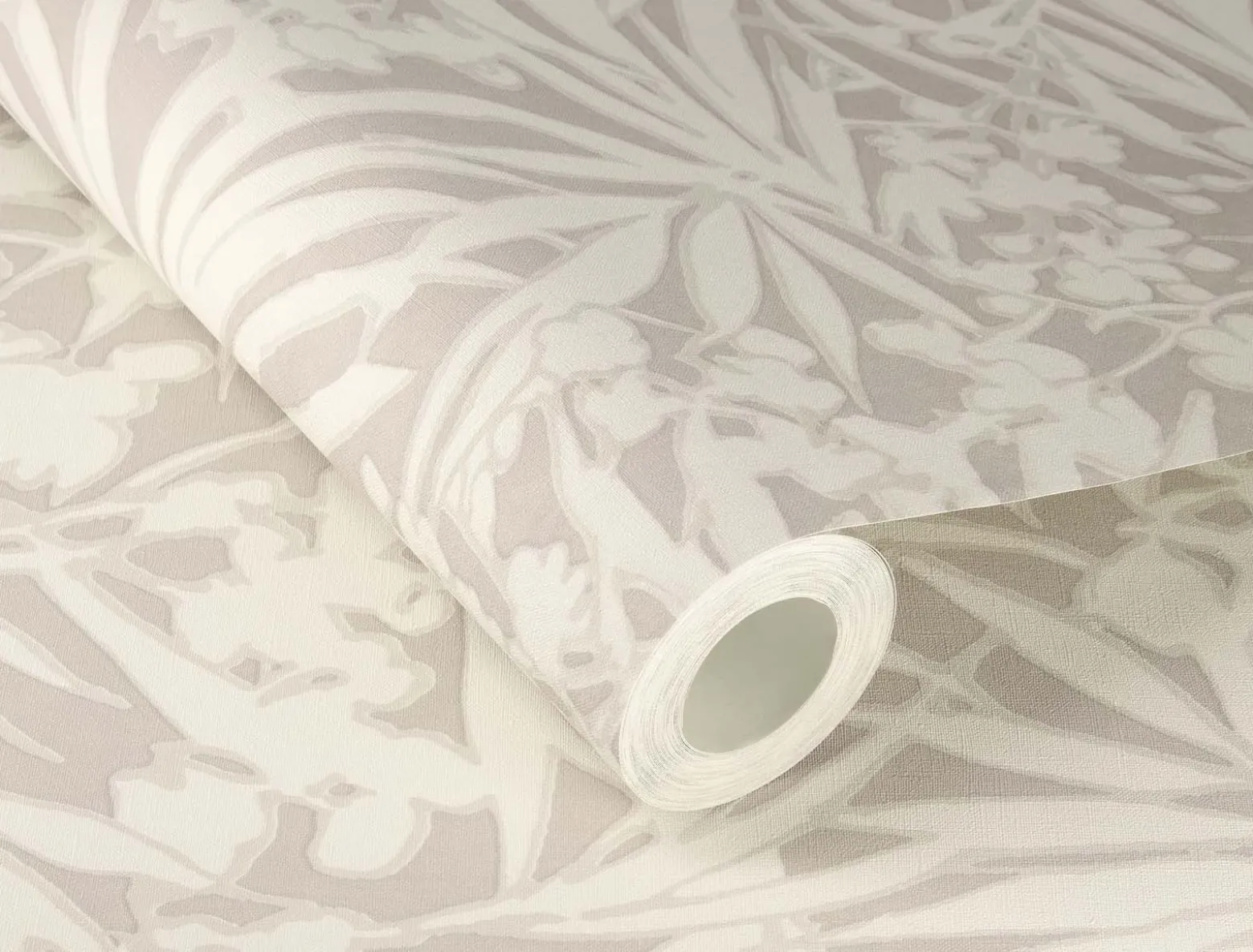Vliestapete Rasch Blätter Tropisch Grau Creme 330304