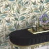 Vliestapete Rasch Blätter Tropen Weiß Grün Beige 867640