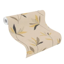 Vliestapete Rasch Blumen Beige Braun 634082
