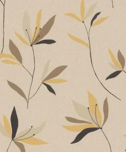 Vliestapete Rasch Blumen Beige Braun 634082
