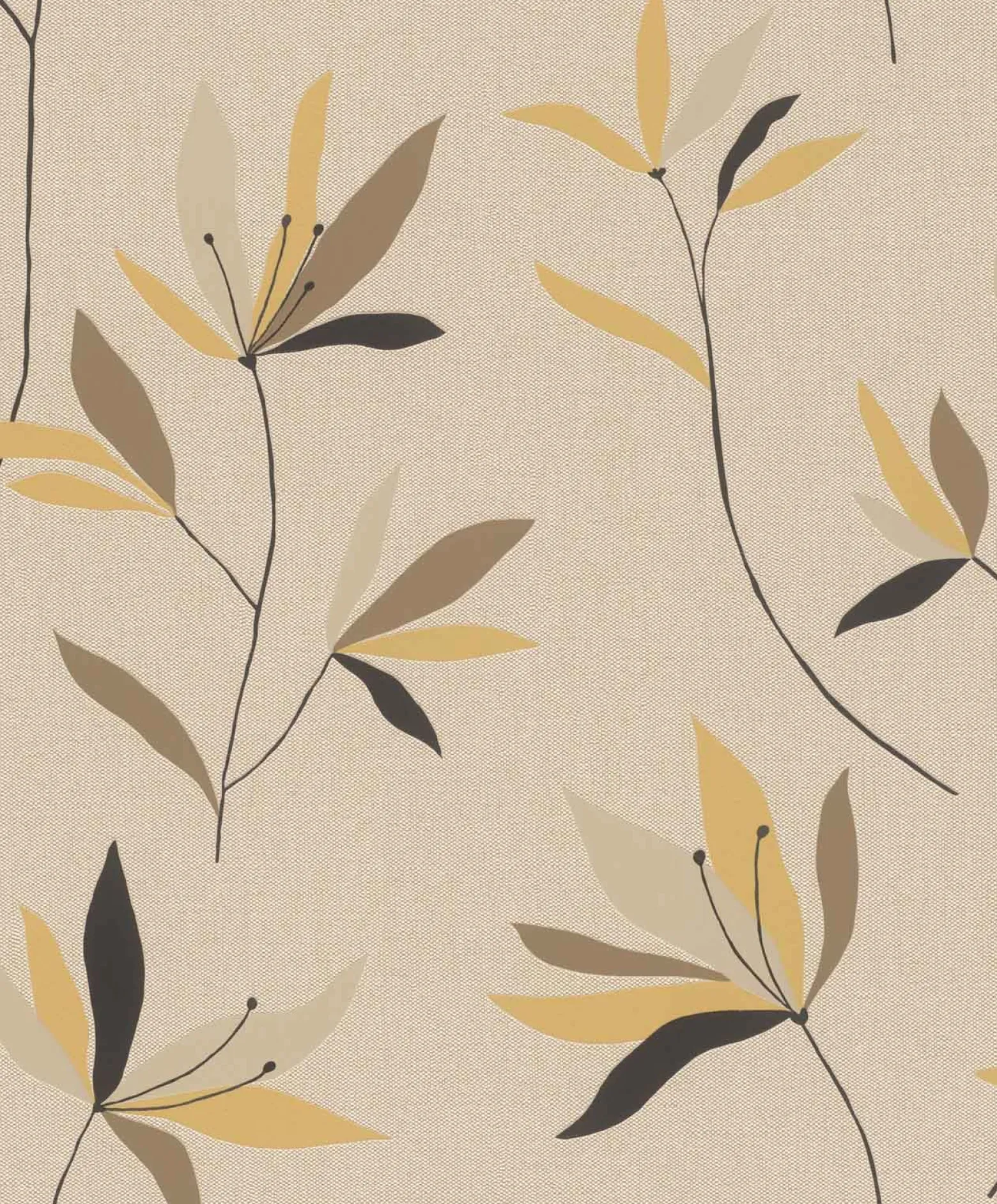 Vliestapete Rasch Blumen Beige Braun 634082