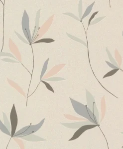 Vliestapete Rasch Blumen Beige Blau 634068