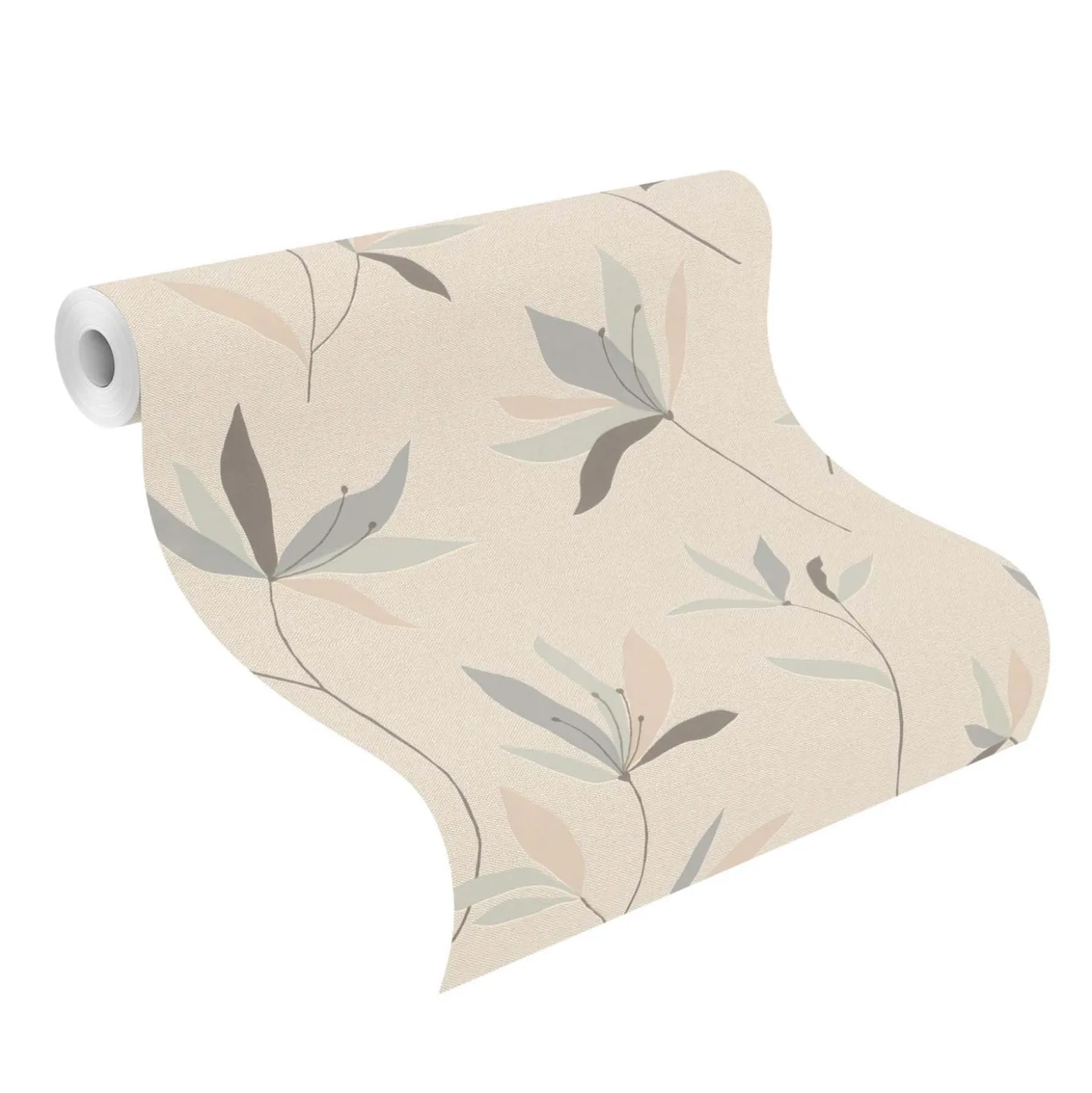 Vliestapete Rasch Blumen Beige Blau 634068