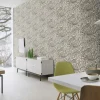 Vliestapete Rasch Blumen Blätter Beige Schwarz 555332