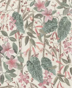 Vliestapete 538212 Rasch Blumen Cremeweiß Rosa