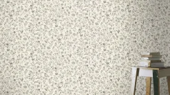 Vliestapete Rasch Blumen Creme Schwarz Gelb 869408