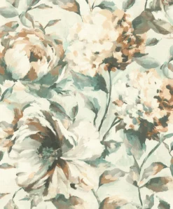 Vliestapete Rasch Blumen Pastell beige grün 485134