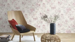Vliestapete Rasch Blumen Vintage cremeweiß rosa 516029