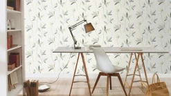 Vliestapete Rasch Blumen Weiß Beige 634075