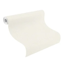 Vliestapete Rasch Bogen Muster Weiß Beige 634136