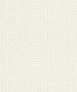 Vliestapete Rasch Bogen Muster Weiß Beige 634136