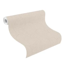 Vliestapete Rasch Bogen Muster Beige Braun 634150