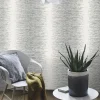Vliestapete Rasch Deco Style Streifen silber weiß 413809