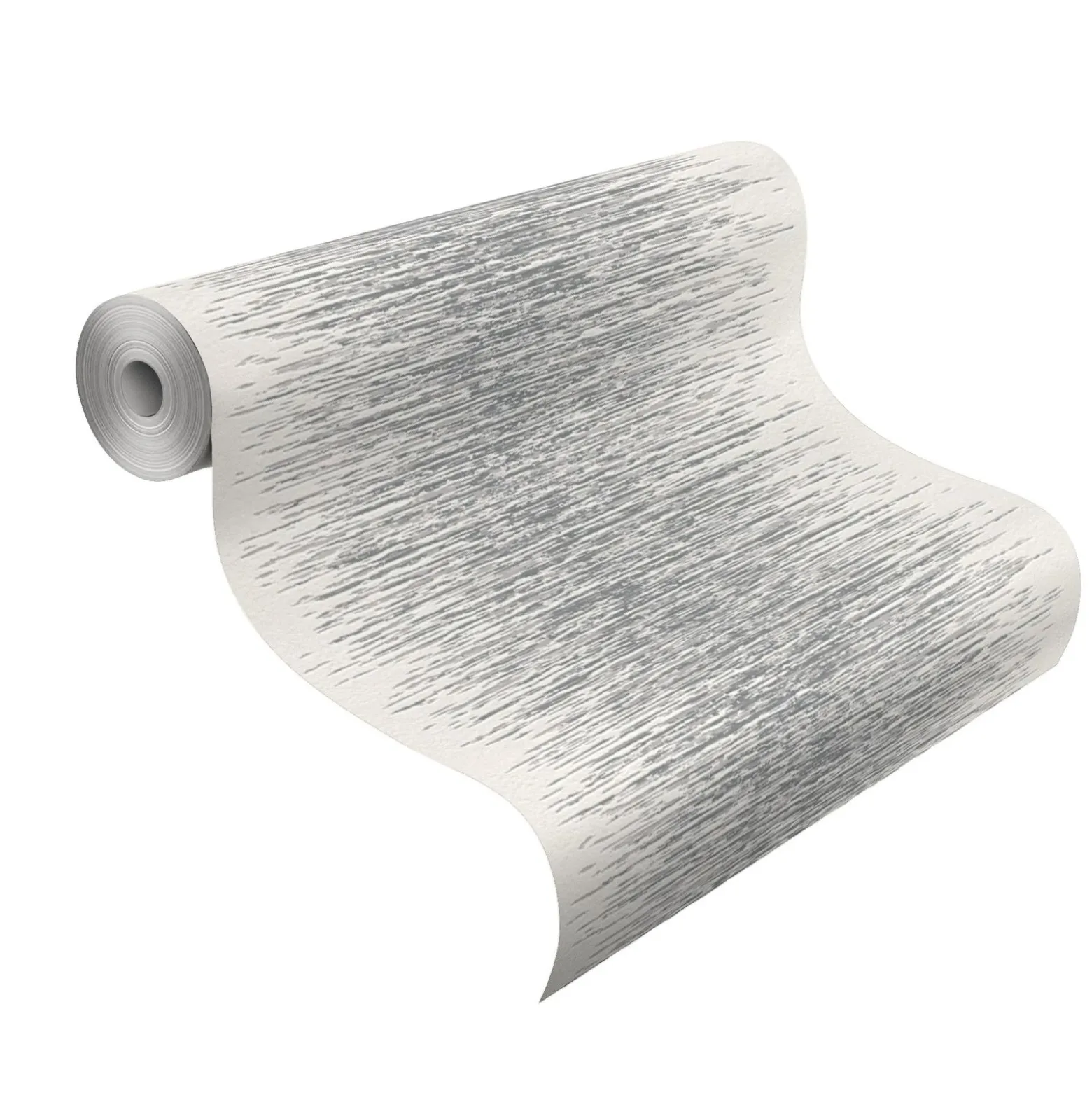 Vliestapete Rasch Deco Style Streifen silber weiß 413809