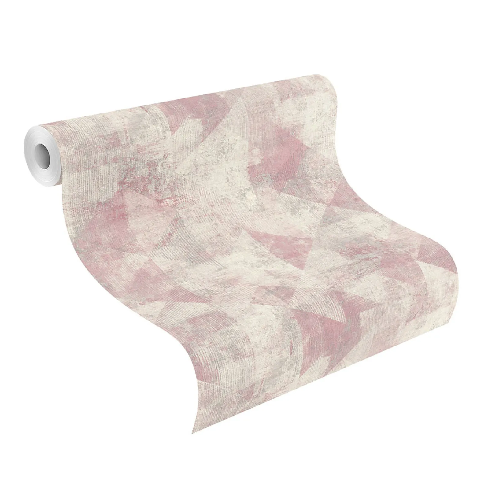 Vliestapete Rasch Dreieck Boho rosa grau 411508