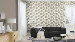 Vliestapete Rasch Dschungel Weiß Schwarz 555028 Lirico