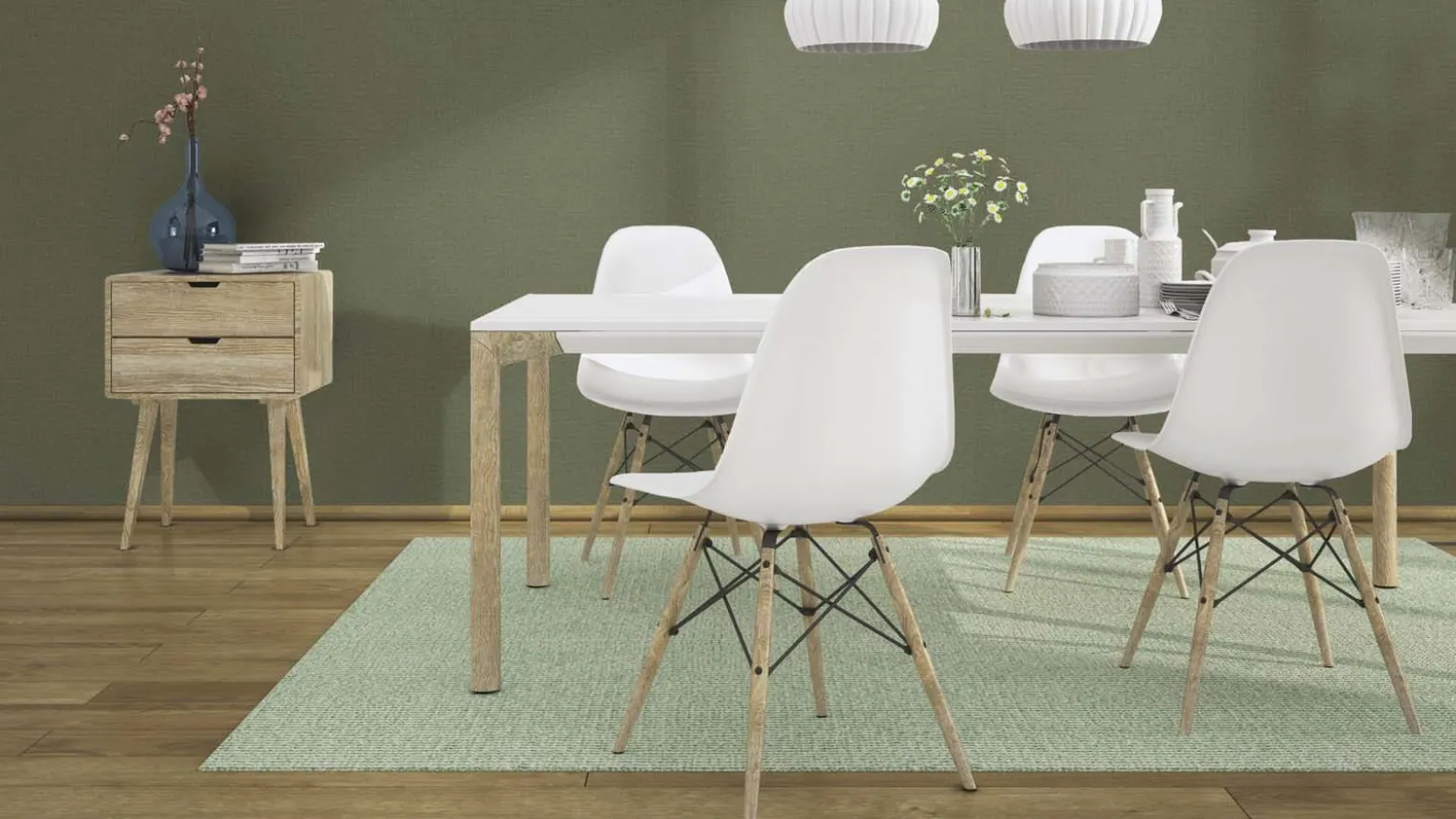 Vliestapete Rasch Einfarbig Khaki 555943 Lirico