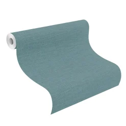 Vliestapete Rasch Einfarbig Textil türkis 700473