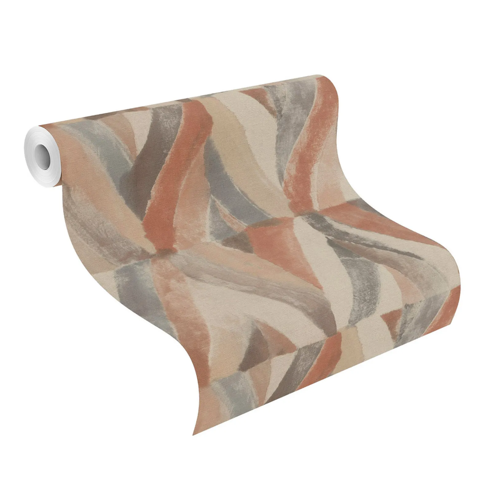Vliestapete Rasch Ethno Raute orange-rot beige 704020