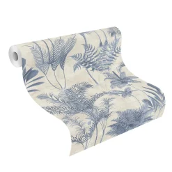 Vliestapete Rasch Farne Beige Blau 555127 Lirico
