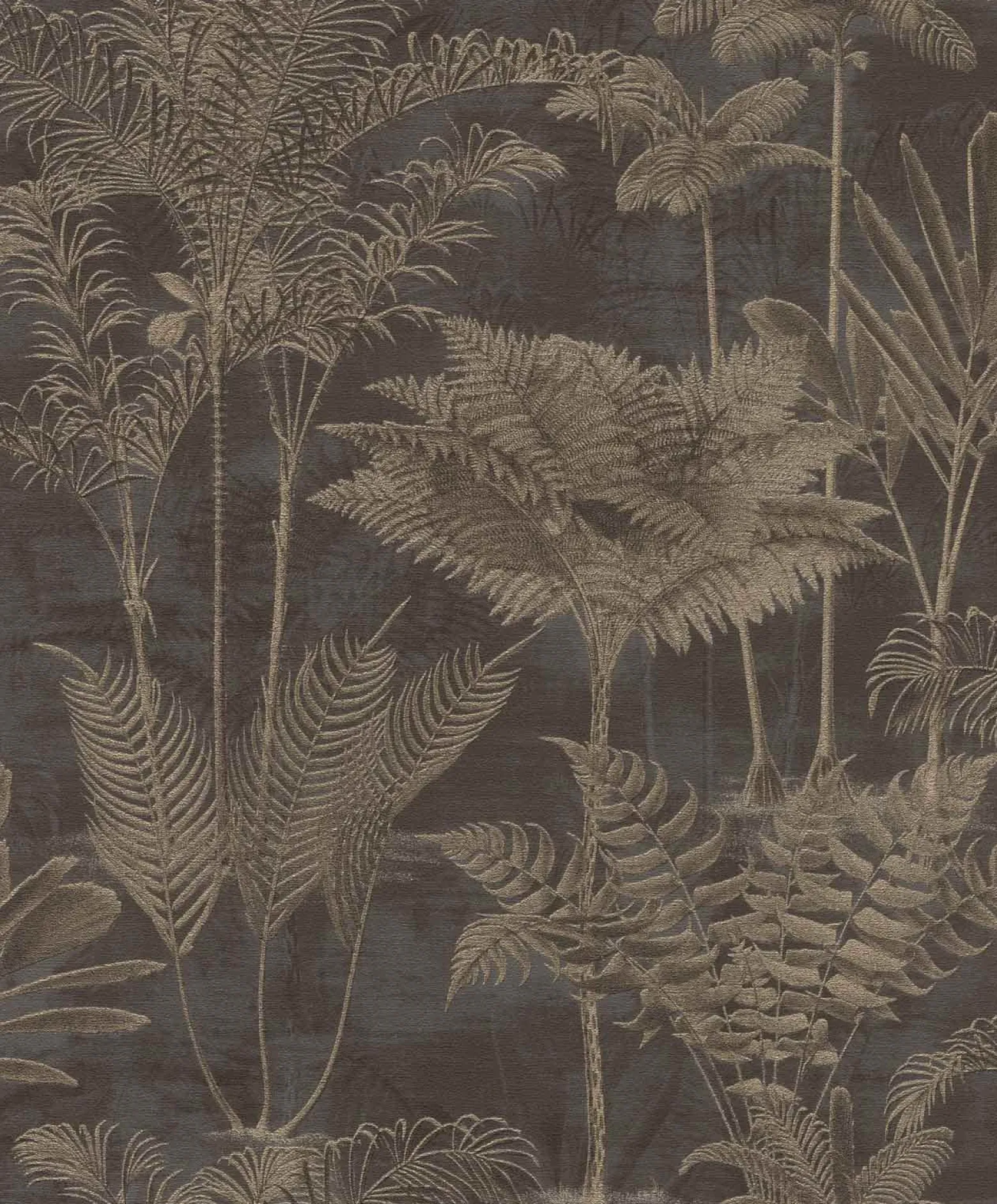 Vliestapete Rasch Farne Schwarz Gold 555165 Lirico