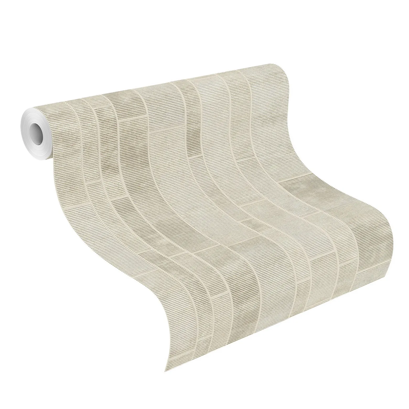 Vliestapete Rasch Fliesen beige-grau metallic 428209
