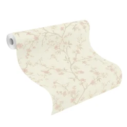 Vliestapete Rasch Floral Blüten Creme Gold Metallic 456745