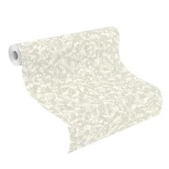 Vliestapete Rasch Floral Blumen Grau Weiß 720761