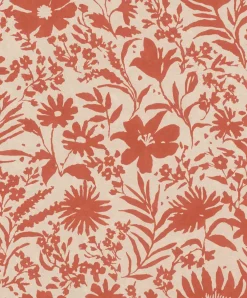 Vliestapete Rasch Floral Blumen Orange Beige 330427