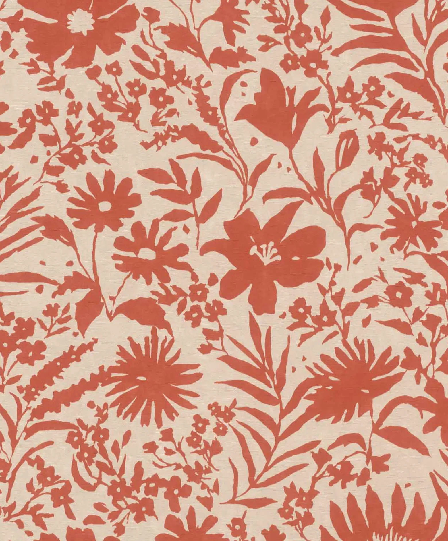 Vliestapete Rasch Floral Blumen Orange Beige 330427