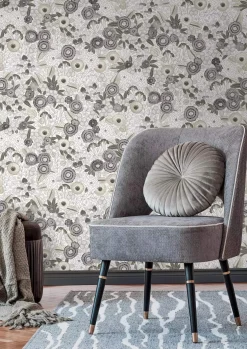 Vliestapete Rasch Floral Creme Silber Metallic 868920