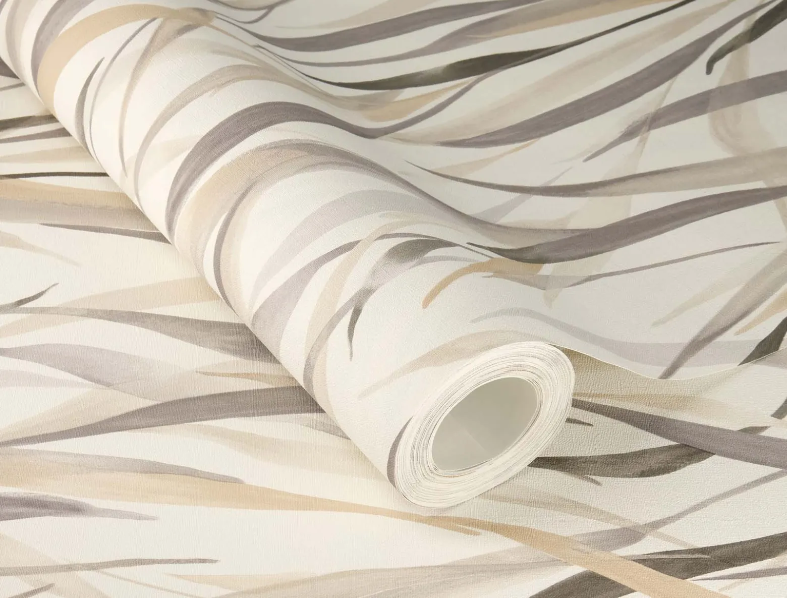 Vliestapete Rasch Floral Gräser Creme Grau Braun 330205