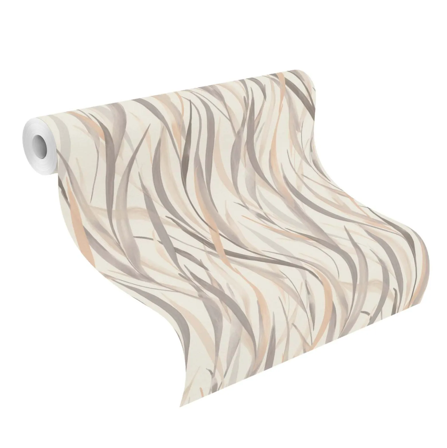 Vliestapete Rasch Floral Gräser Creme Grau Braun 330205