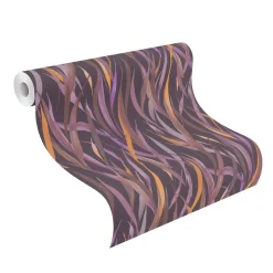 Vliestapete Rasch Floral Gräser Lila Braun Gelb 330243