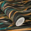 Vliestapete Rasch Floral Gräser Schwarz Grün Gelb 330250