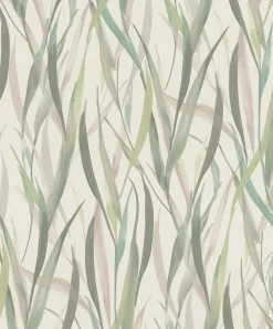 Vliestapete Rasch Floral Gräser Creme Grün Beige 330212