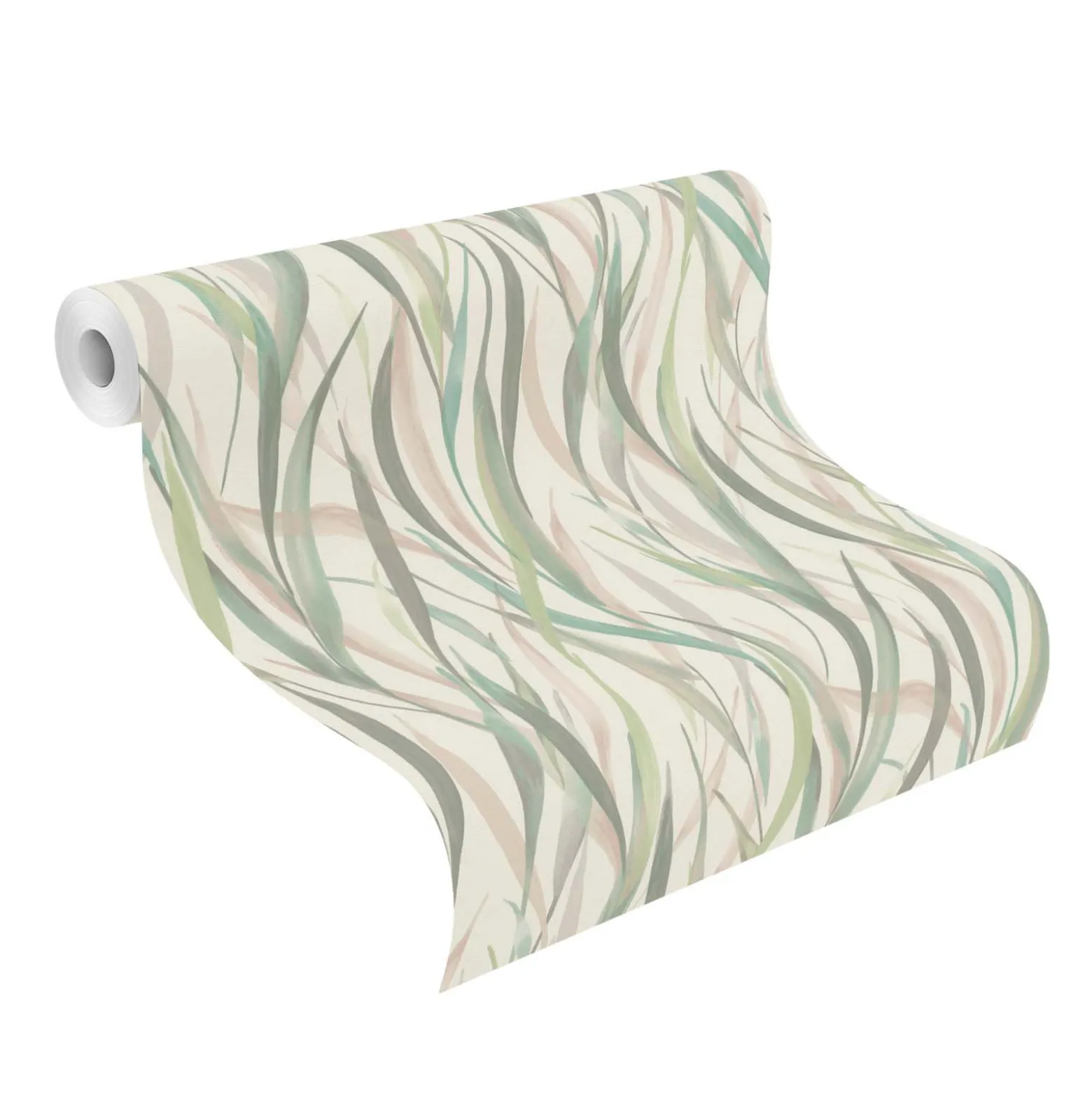 Vliestapete Rasch Floral Gräser Creme Grün Beige 330212