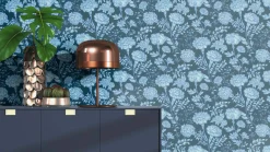 Vliestapete Rasch Floral Landhaus Blau Weiß 865004
