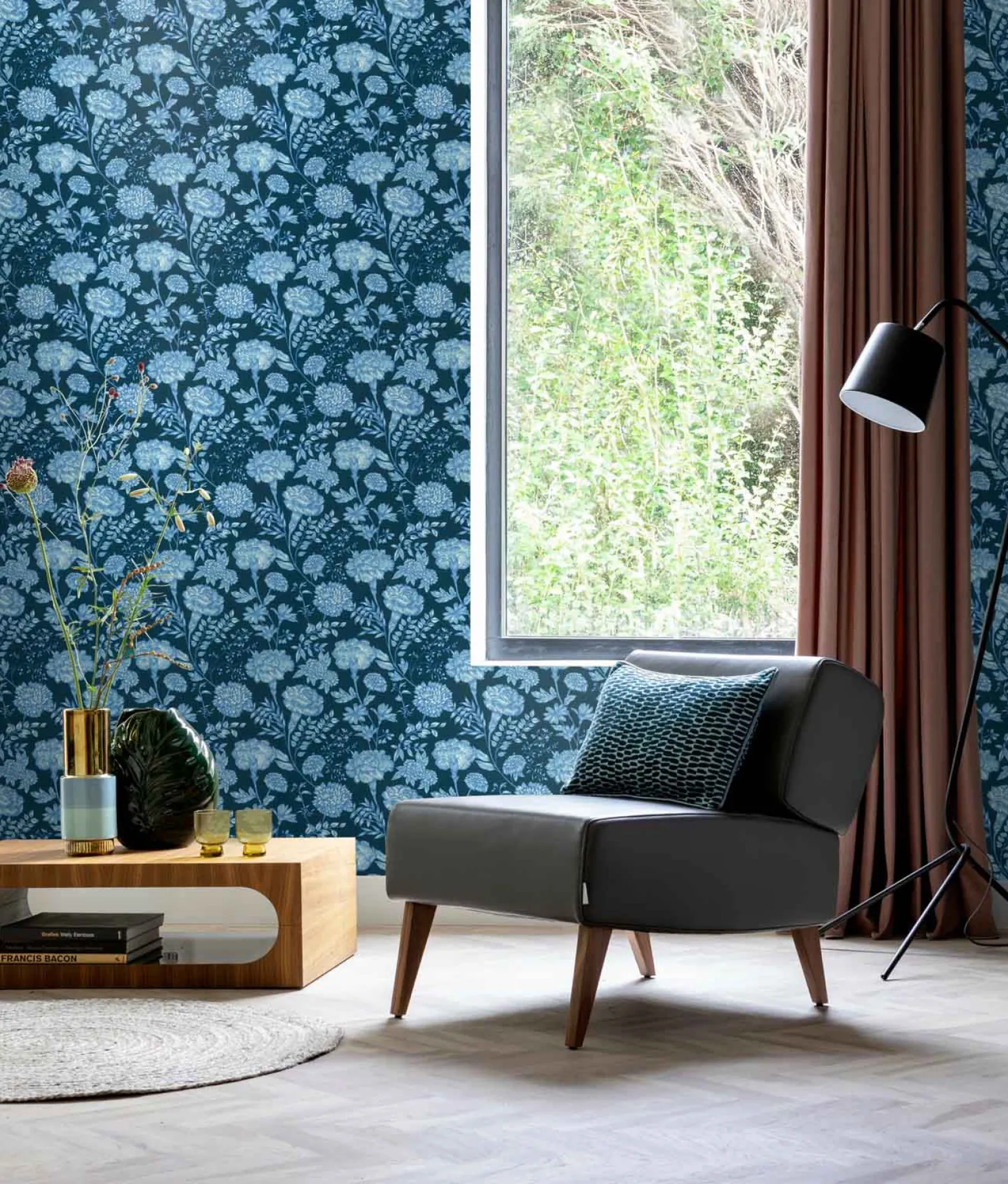 Vliestapete Rasch Floral Landhaus Blau Weiß 865004