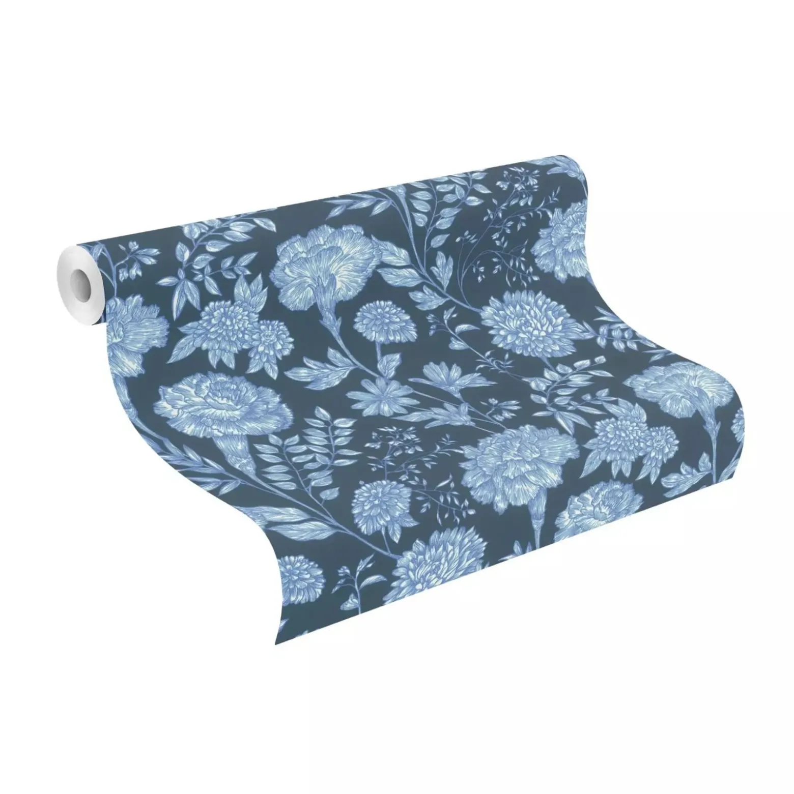 Vliestapete Rasch Floral Landhaus Blau Weiß 865004