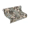 Vliestapete Rasch Floral Schwarz Gold Metallic 868913