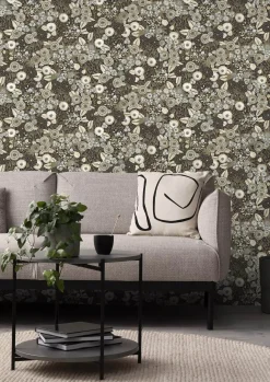 Vliestapete Rasch Floral Schwarz Gold Metallic 868913