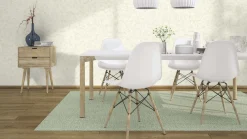 Vliestapete Rasch Floral Weiß Creme Metallic 720730